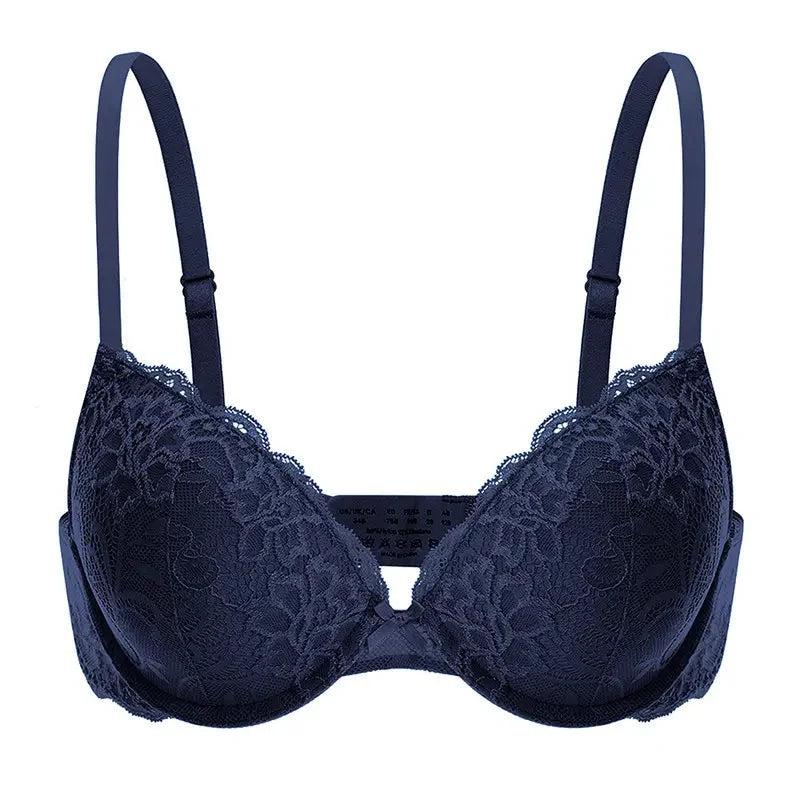 Reggiseno T-shirt coprente contenitivo in pizzo floreale