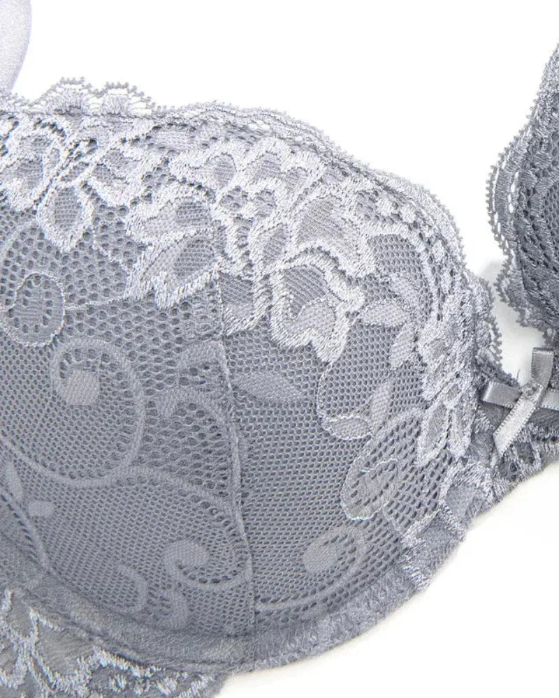 Reggiseno T-shirt coprente contenitivo in pizzo floreale