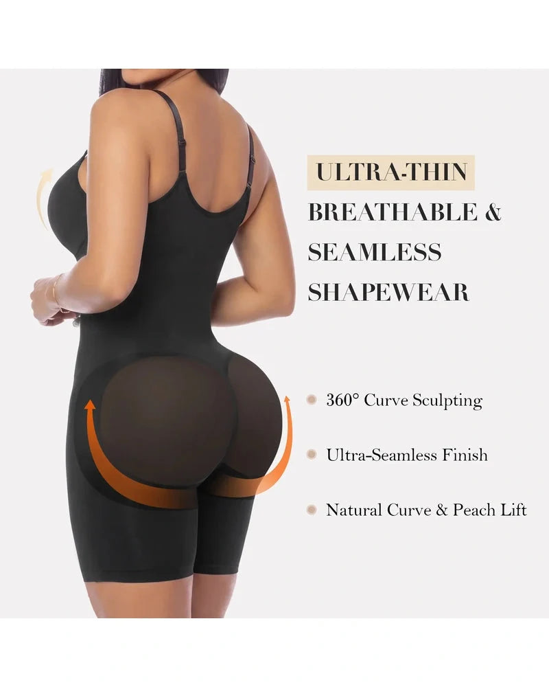 Body modellante con zip e controllo pancia