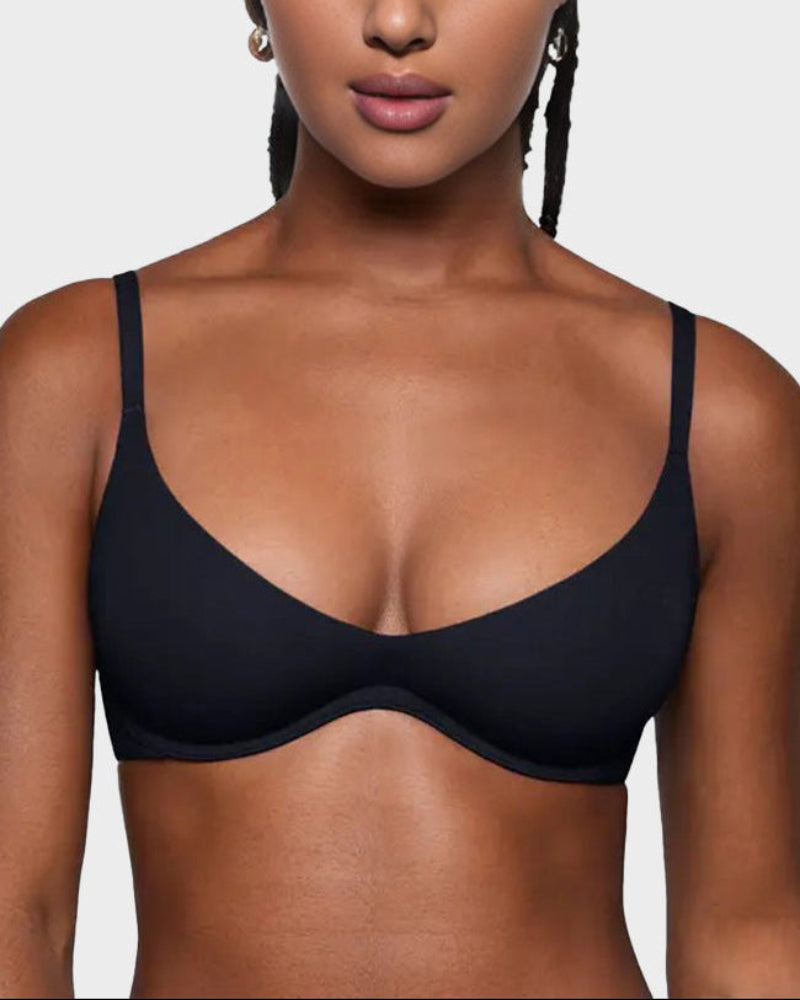 Reggiseno a balconcino scollato con ferretto non imbottito