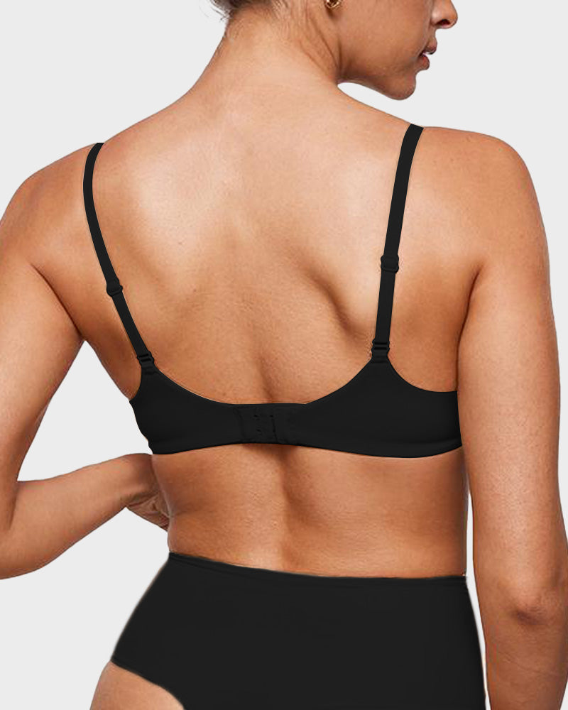 Reggiseno a balconcino scollato con ferretto non imbottito