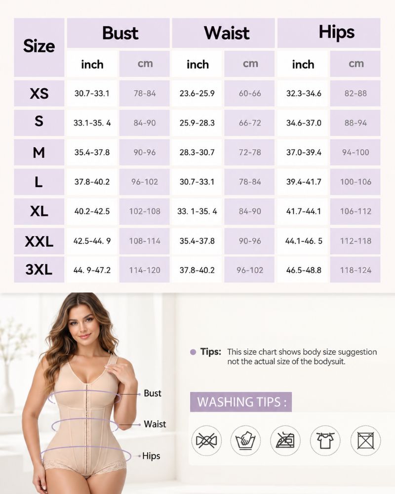 Body modellante total body stile faja colombiana