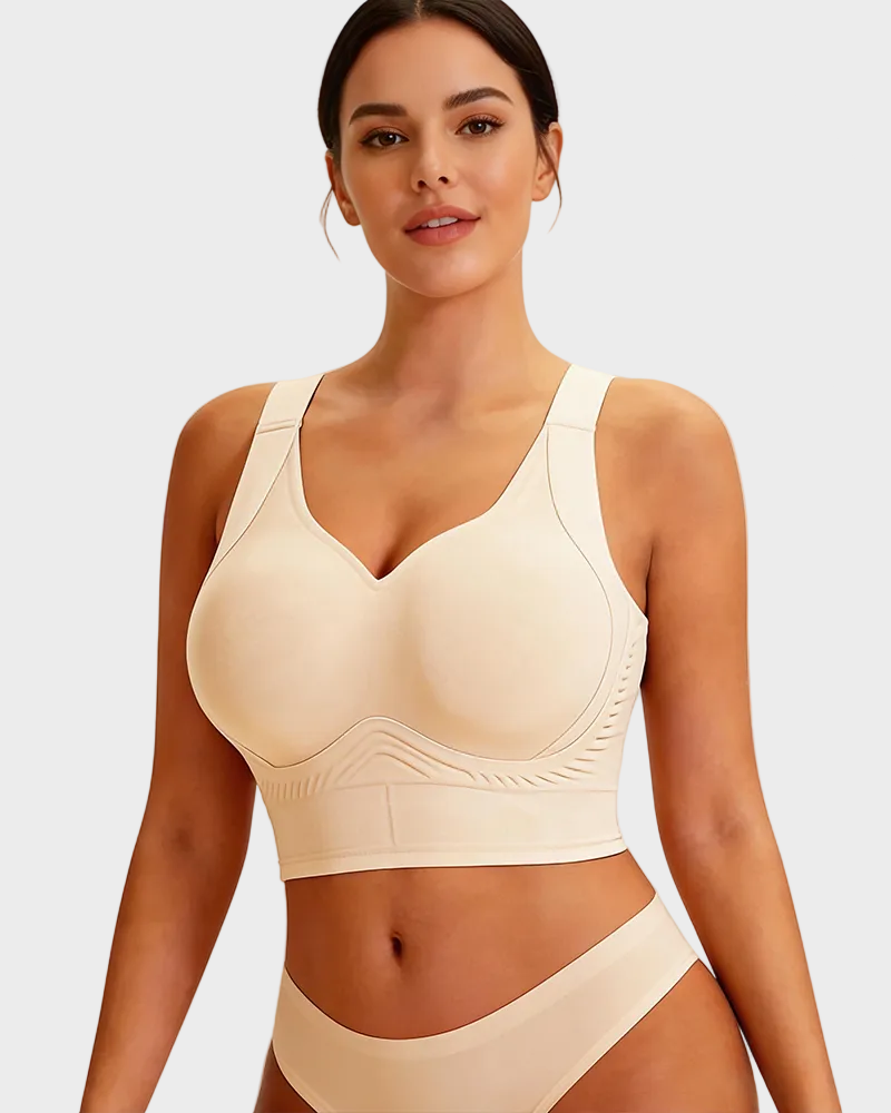 Reggiseno jelly push-up senza cuciture con schiena liscia taglie comode