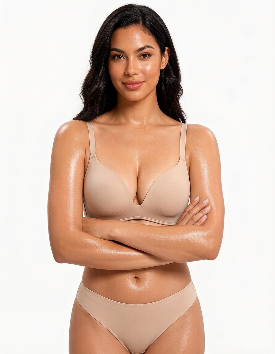 Reggiseno T-shirt in cotone senza ferretto sollevante