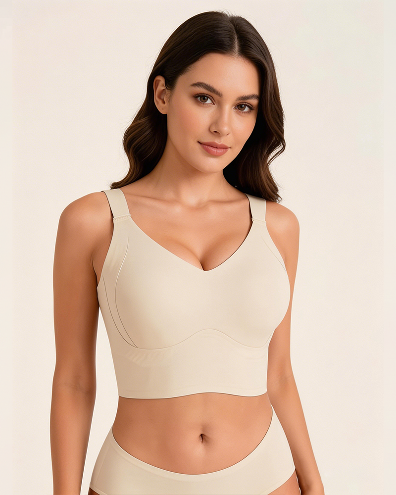 Reggiseno jelly push-up senza cuciture con schiena liscia taglie comode