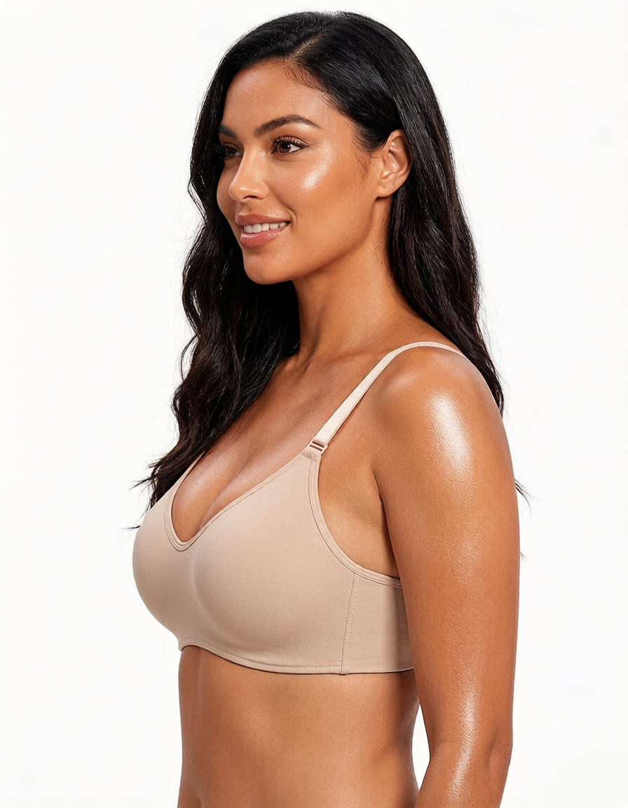 Reggiseno T-shirt in cotone senza ferretto sollevante