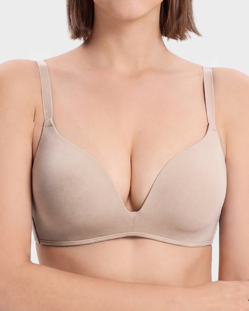Reggiseno T-shirt in cotone senza ferretto sollevante