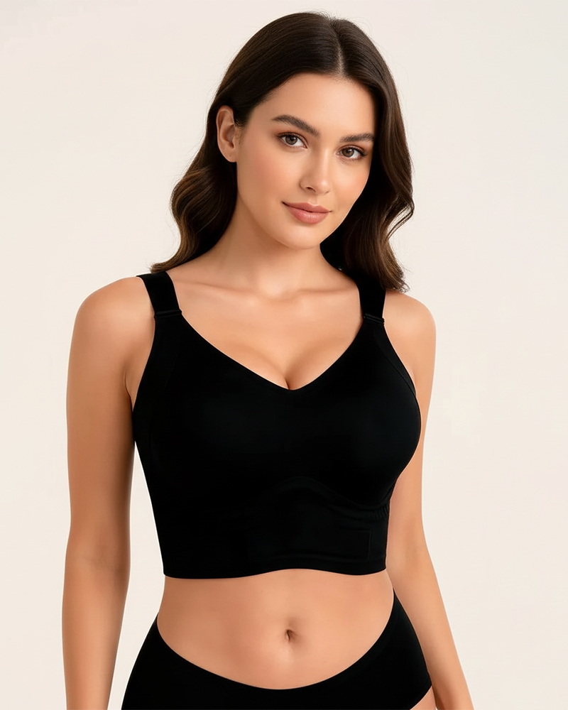 Reggiseno jelly push-up senza cuciture con schiena liscia taglie comode
