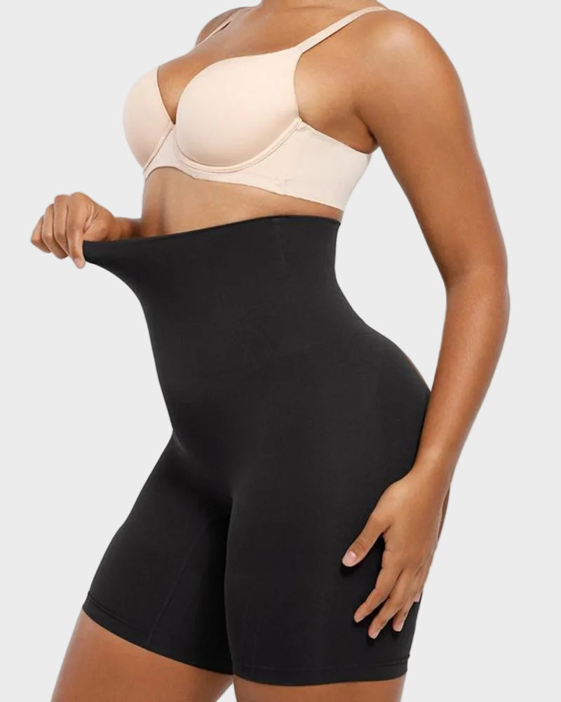 Pantaloncini modellanti senza cuciture a vita alta snellenti per le cosce