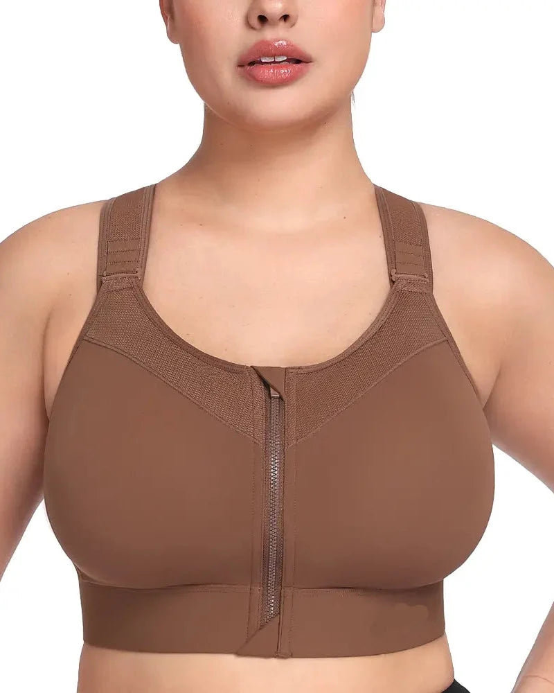 Cacao marrone / frontale zip