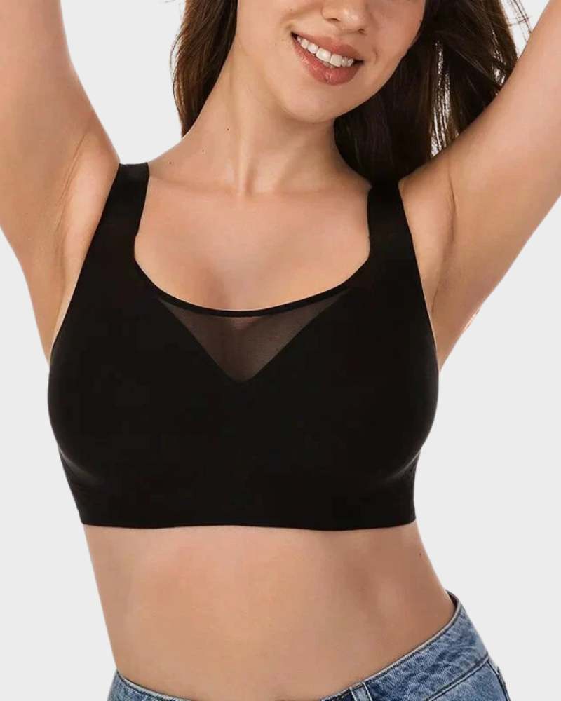 Reggiseno modellante con frontale in rete