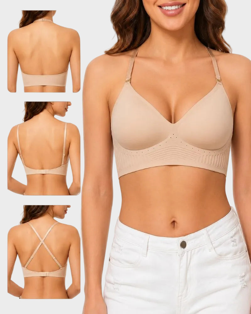 Reggiseno a balconcino multiposizione senza cuciture per schiena scoperta