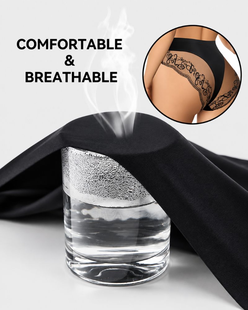 Slip in pizzo senza cuciture a vita media – confezione da 8