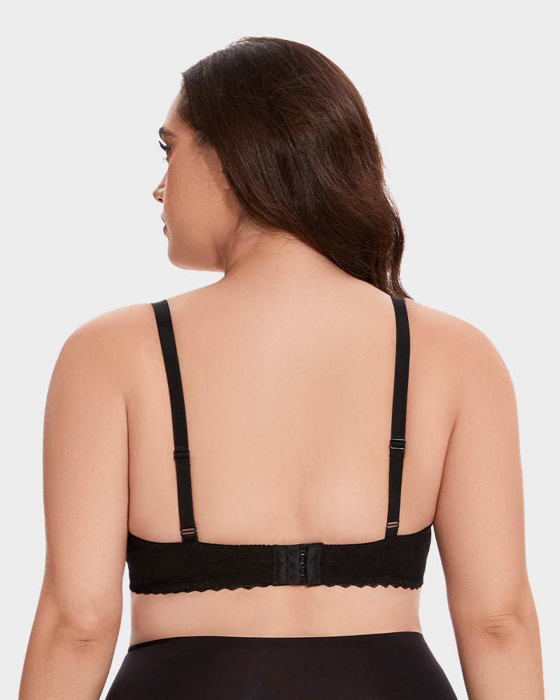 Reggiseno push-up comfort con bordo in pizzo
