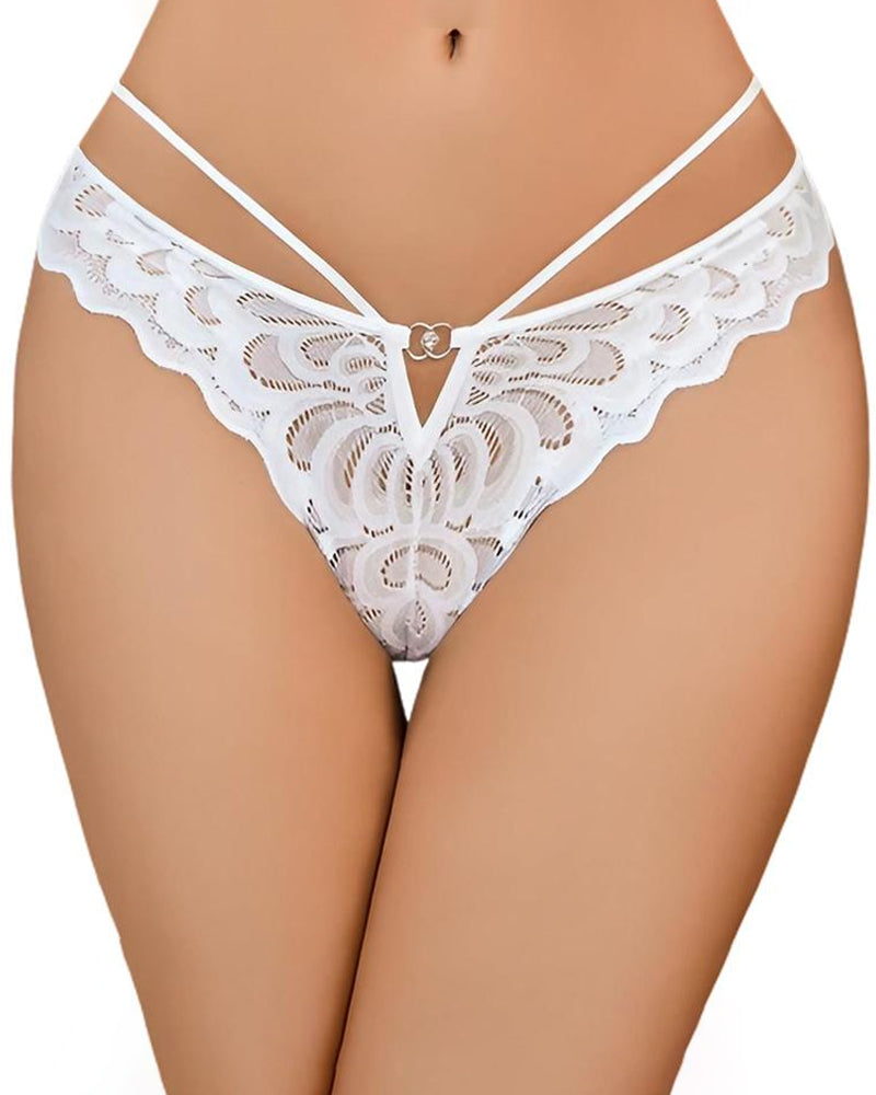 Slip in pizzo con incrocio posteriore