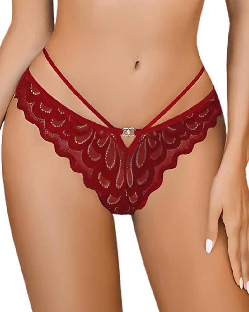 Slip in pizzo con incrocio posteriore