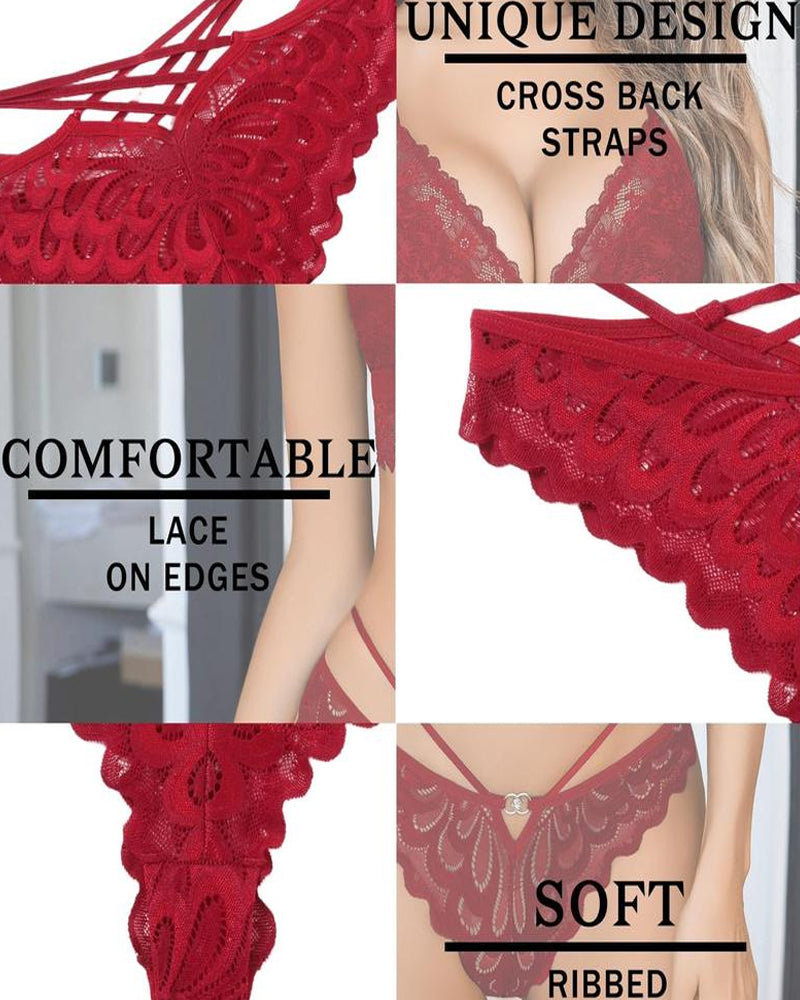 Slip in pizzo con incrocio posteriore