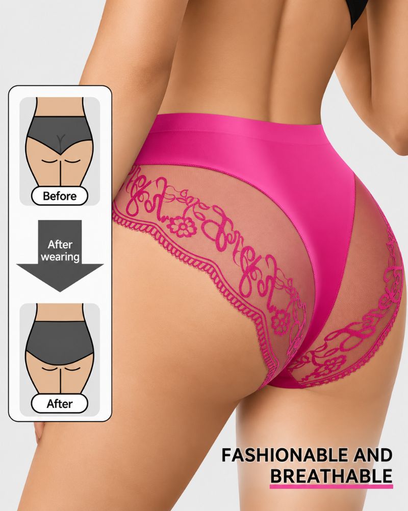 Slip in pizzo senza cuciture a vita media – confezione da 8
