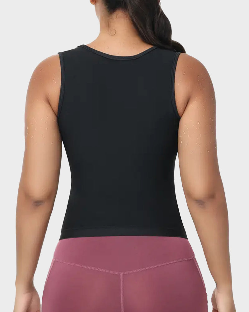 Gilet stringivita effetto sauna con zip regolabile