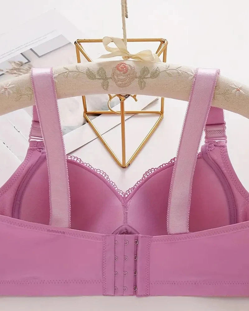 Bralette push-up in pizzo a contrasto regolabile – confezione da 3