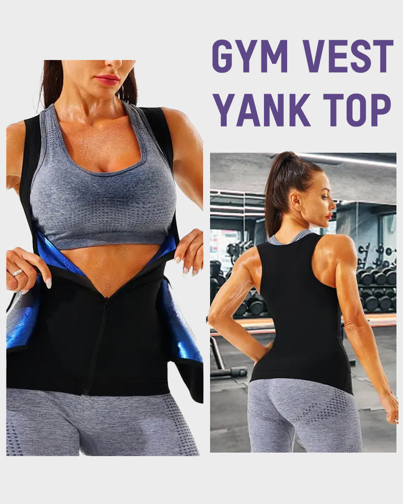 Gilet stringivita effetto sauna con zip regolabile