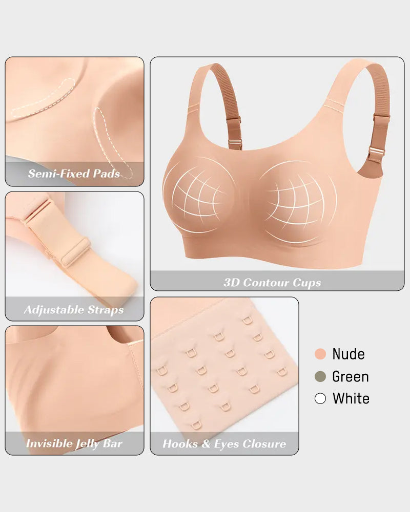 Reggiseno jelly coprente senza ferretto con spalline traspiranti