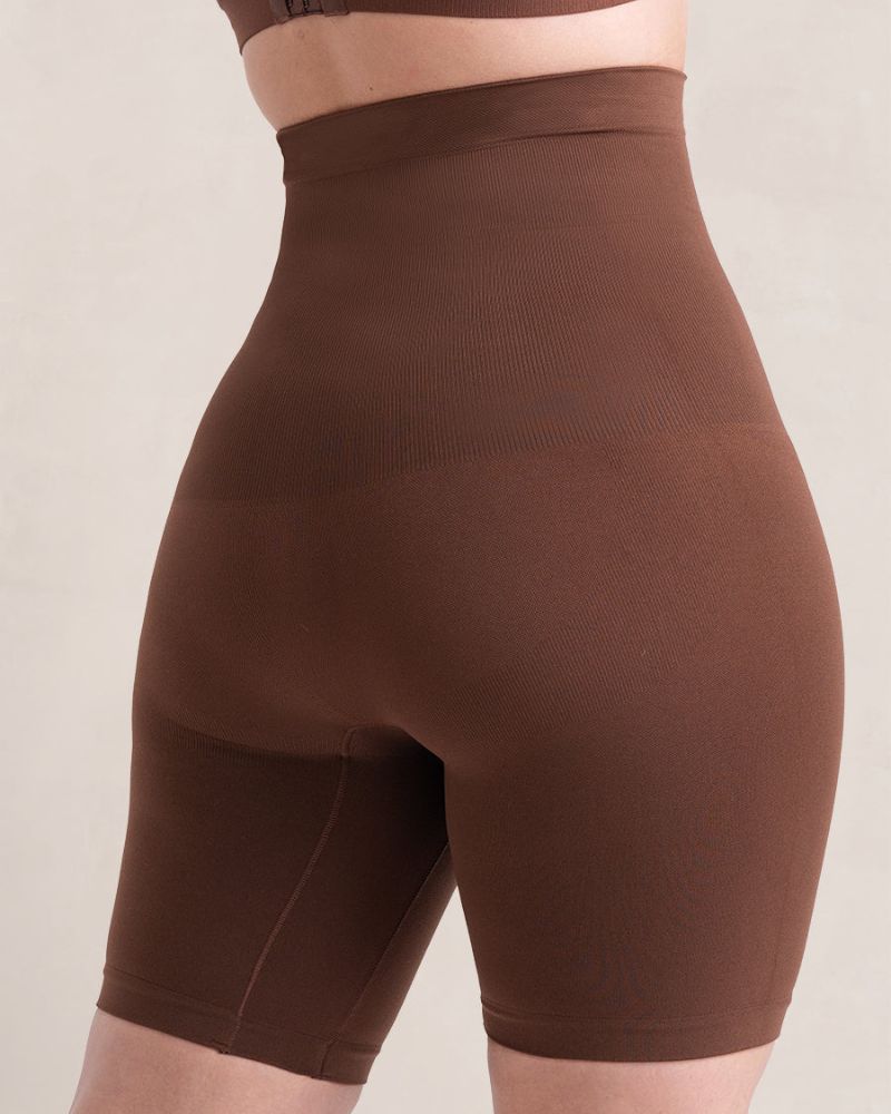 Naadloze high-waist shorts met buikcorrectie