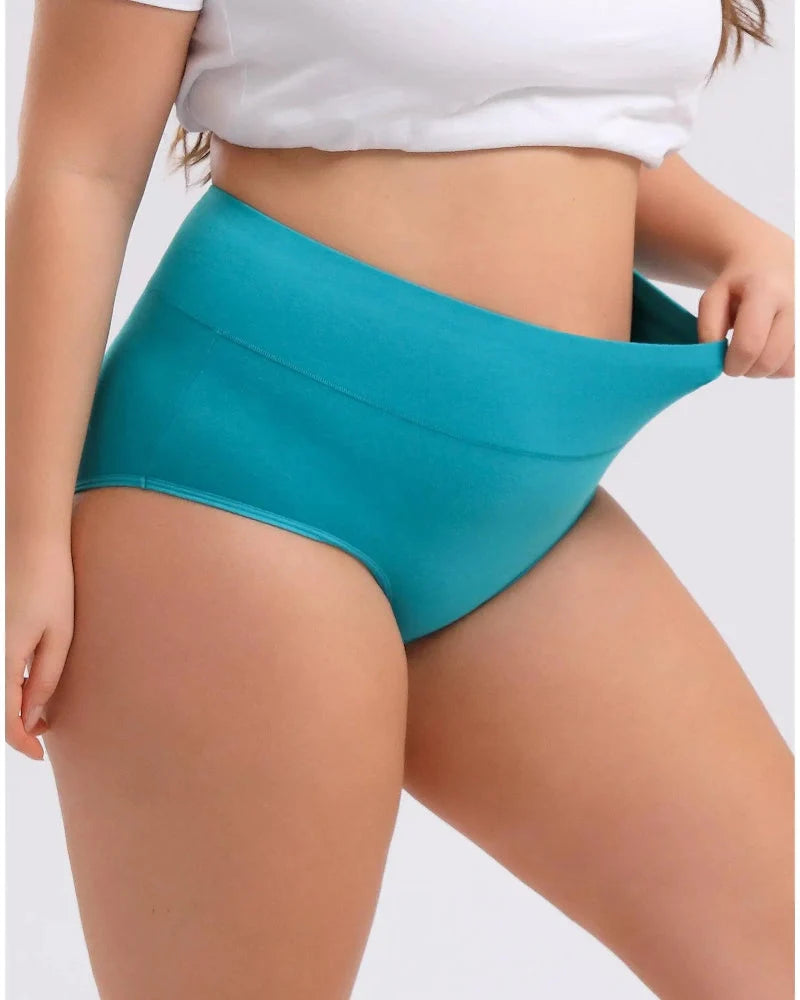 Slip in cotone a vita alta taglie comode – confezione da 4
