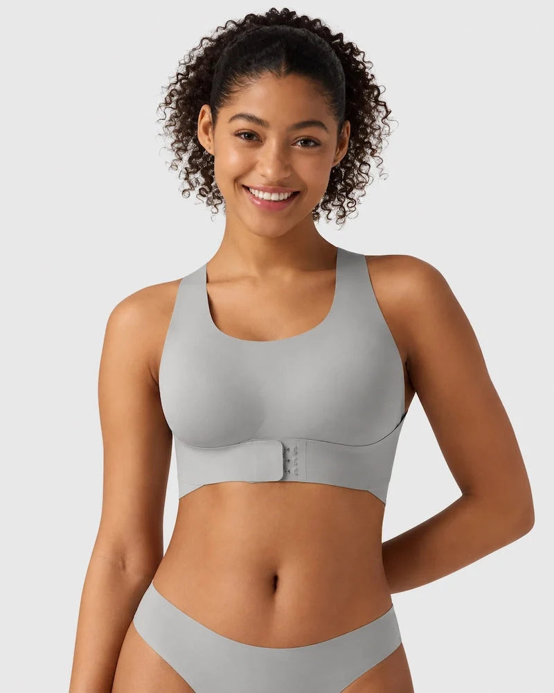 Reggiseno posturale senza ferretto con scollo a U e schiena incrociata