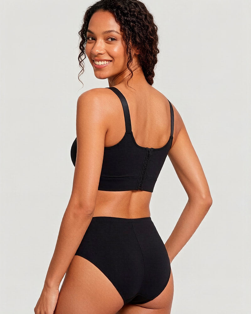 Reggiseno push-up con schiena liscia – marrone