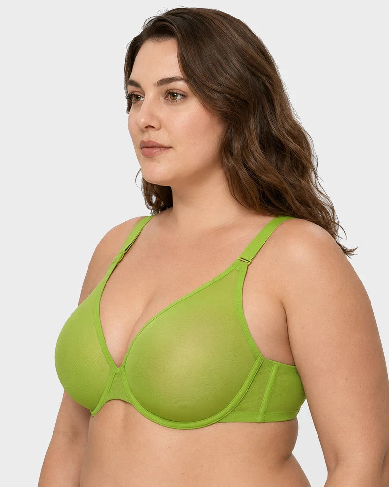 Reggiseno minimizer taglie comode in rete leggera con ferretto