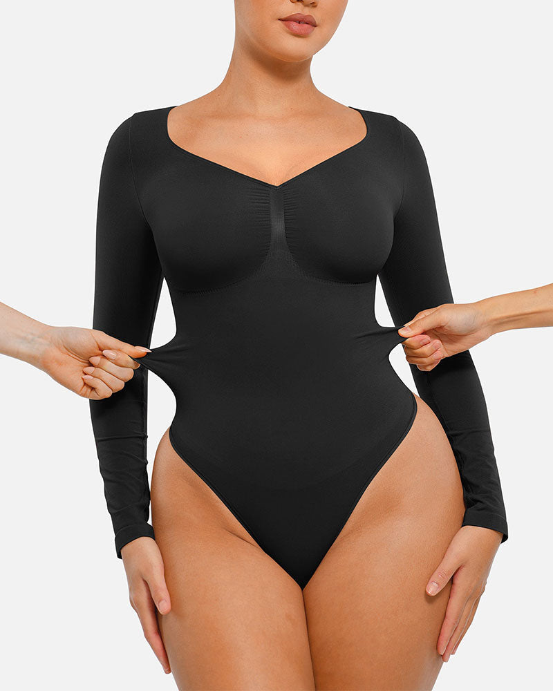 Body perizoma modellante senza cuciture a maniche lunghe