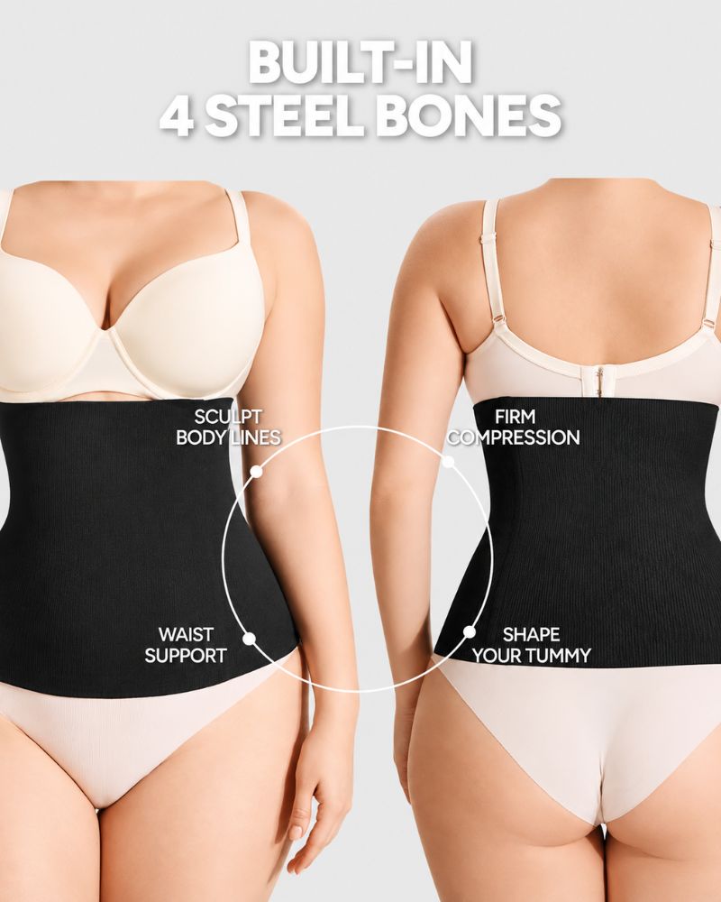 Corsetto stringivita senza cuciture ad alta compressione con 4 stecche