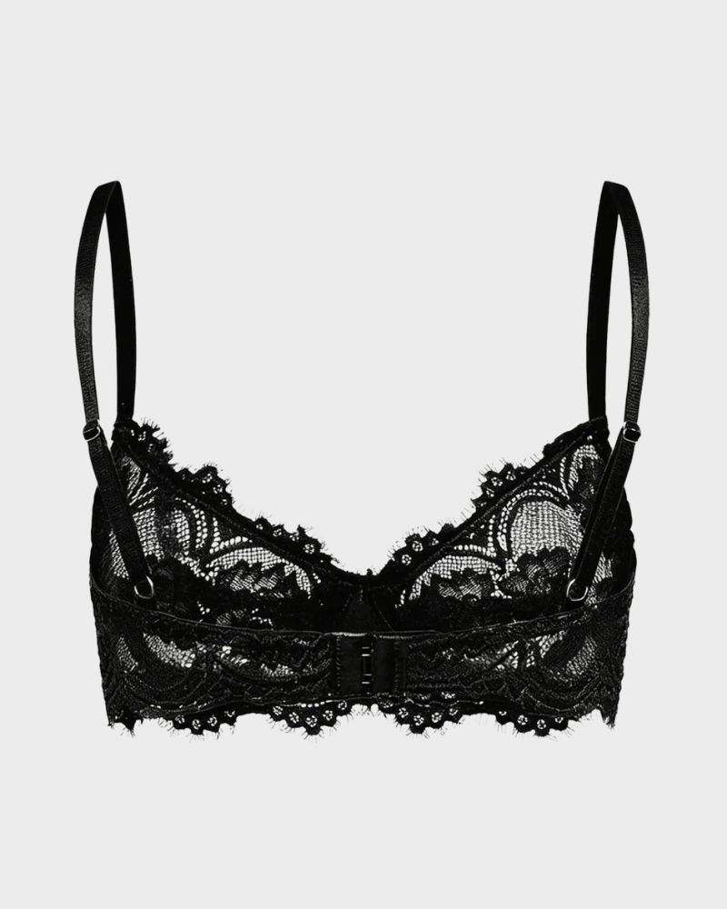 Reggiseno con ferretto scollato in pizzo floreale