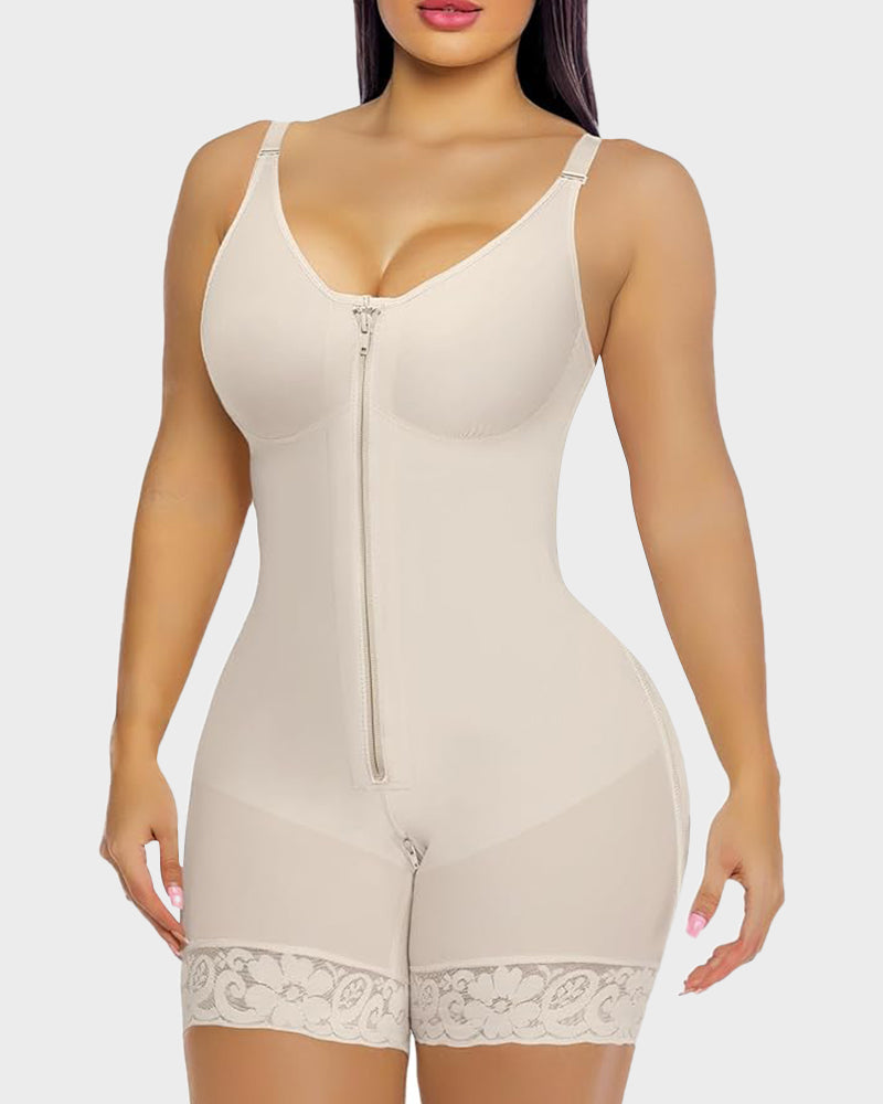 Guaina modellante push-up stile faja colombiana con zip sul cavallo