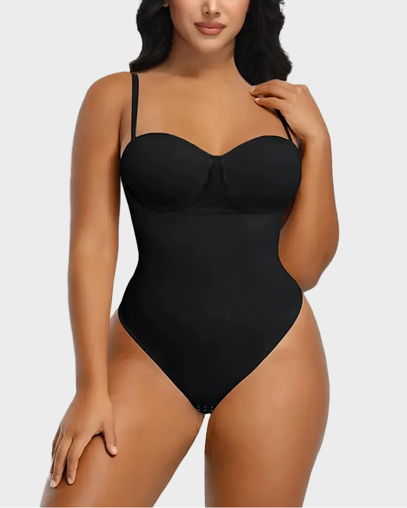 Body modellante senza cuciture con lacci