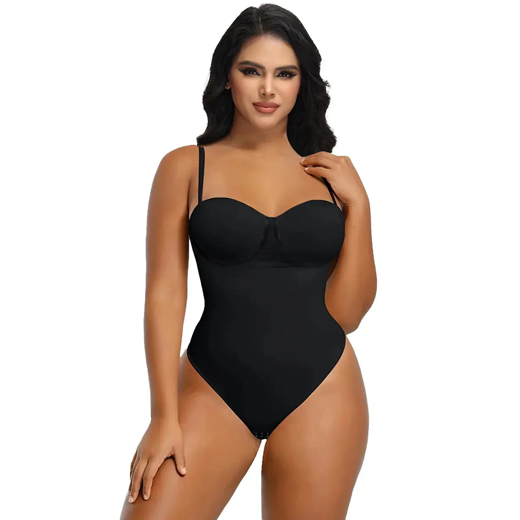 Body modellante senza cuciture con lacci
