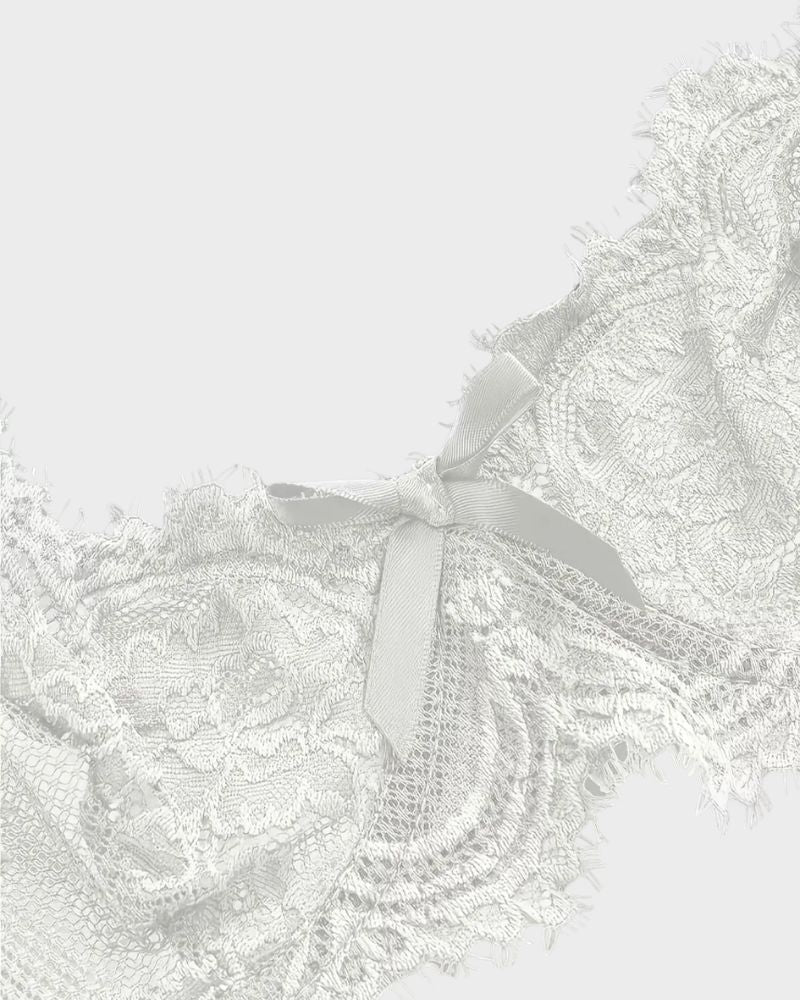 Reggiseno con ferretto scollato in pizzo floreale