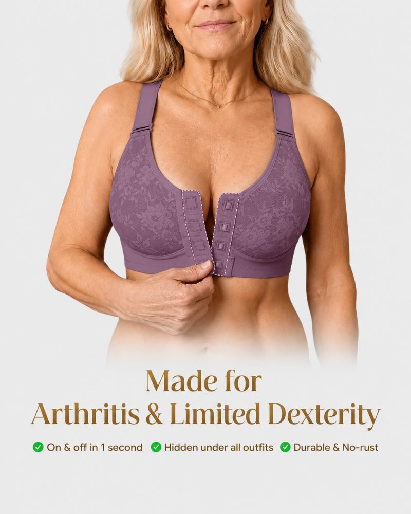 Reggiseno contenitivo senza ferretto con chiusura frontale magnetica