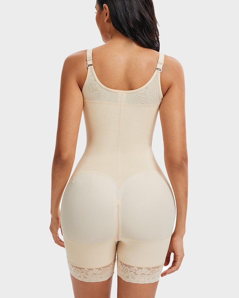 Guaina modellante push-up stile faja colombiana con zip sul cavallo