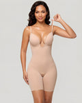 Body modellante senza spalline con scollo a U e reggiseno integrato