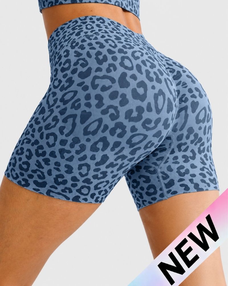 Blu leopardato pantaloncino