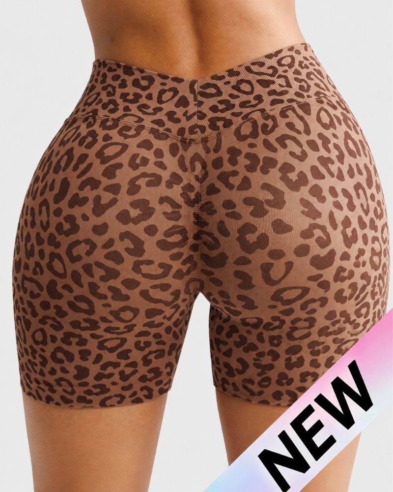 Marrone leopardato pantaloncino