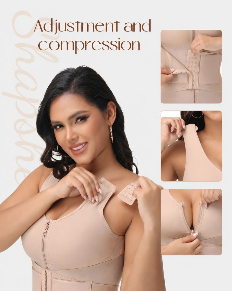 Gilet stringivita a doppia compressione con reggiseno integrato