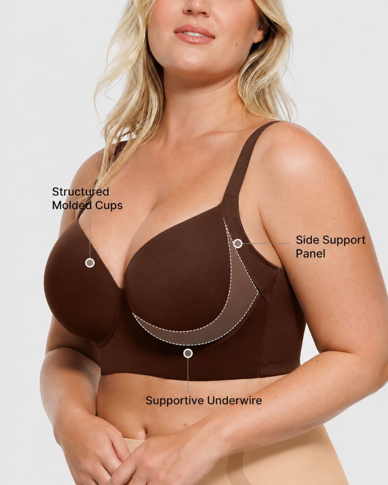 Reggiseno push-up con ferretto e schiena liscia
