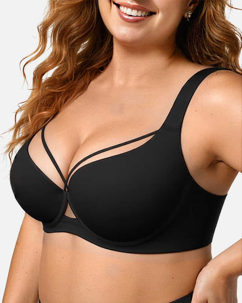 Reggiseno push-up senza cuciture con scollo a V profondo