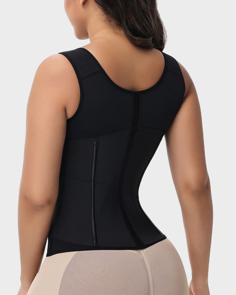 Gilet stringivita a doppia compressione con reggiseno integrato