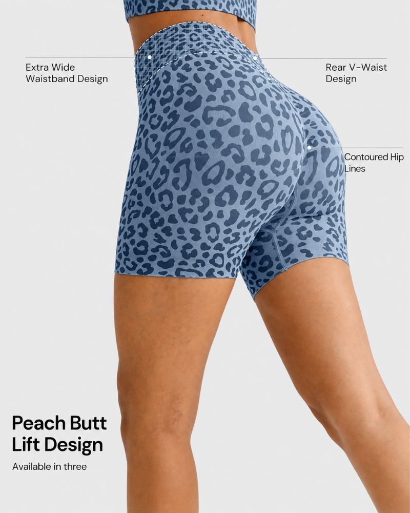 Pantaloncini e leggings push-up senza cuciture a vita alta effetto arricciato