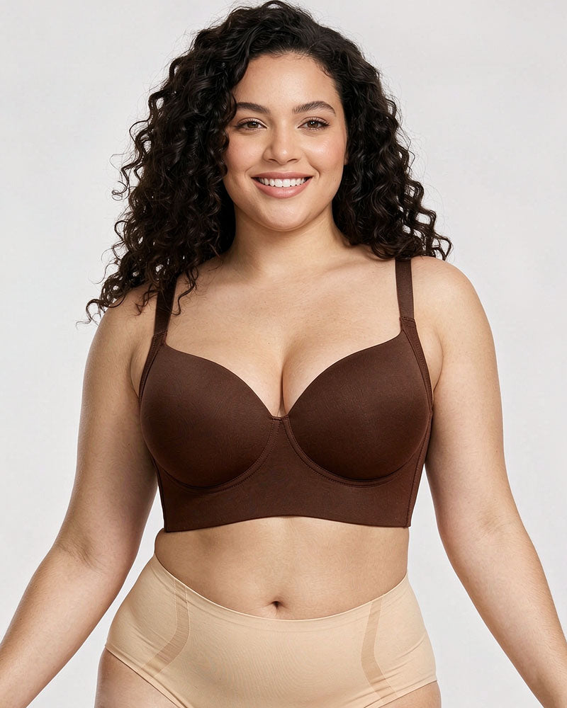Reggiseno push-up con ferretto e schiena liscia