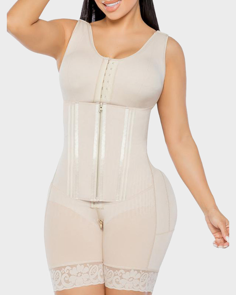 Total body shapewear in Colombiaanse faja-stijl met dubbele buikcontrole